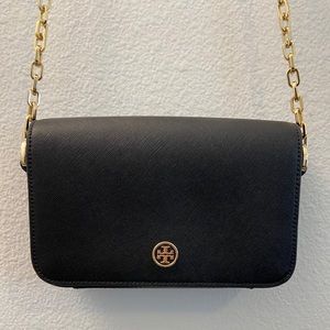 Tory Burch Robinson Chain Mini Bag in Black
